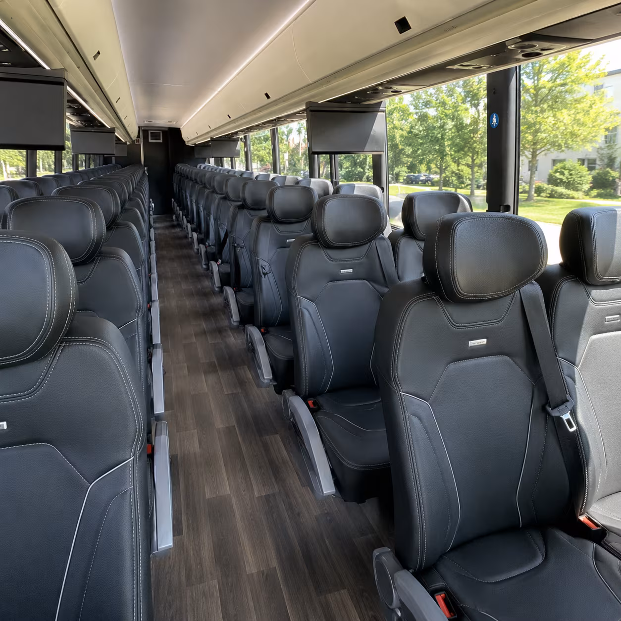 billings charter bus interior