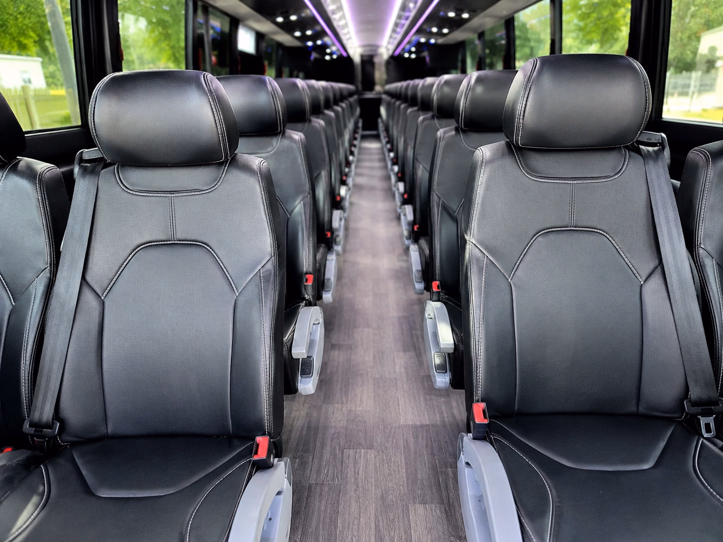 billings charter bus rental interior